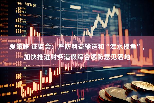 爱策略 证监会：严防利益输送和“浑水摸鱼”，加快推进财务造假综合惩防意见落地