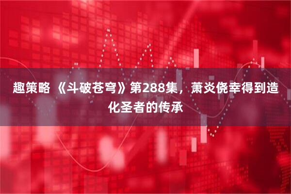 趣策略 《斗破苍穹》第288集，萧炎侥幸得到造化圣者的传承